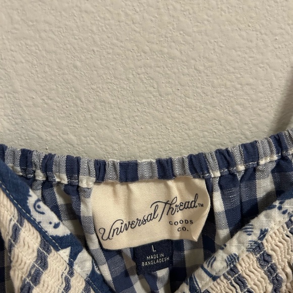 Universal Thread Blue and White Patchwork Skirt - Picture 4 of 4